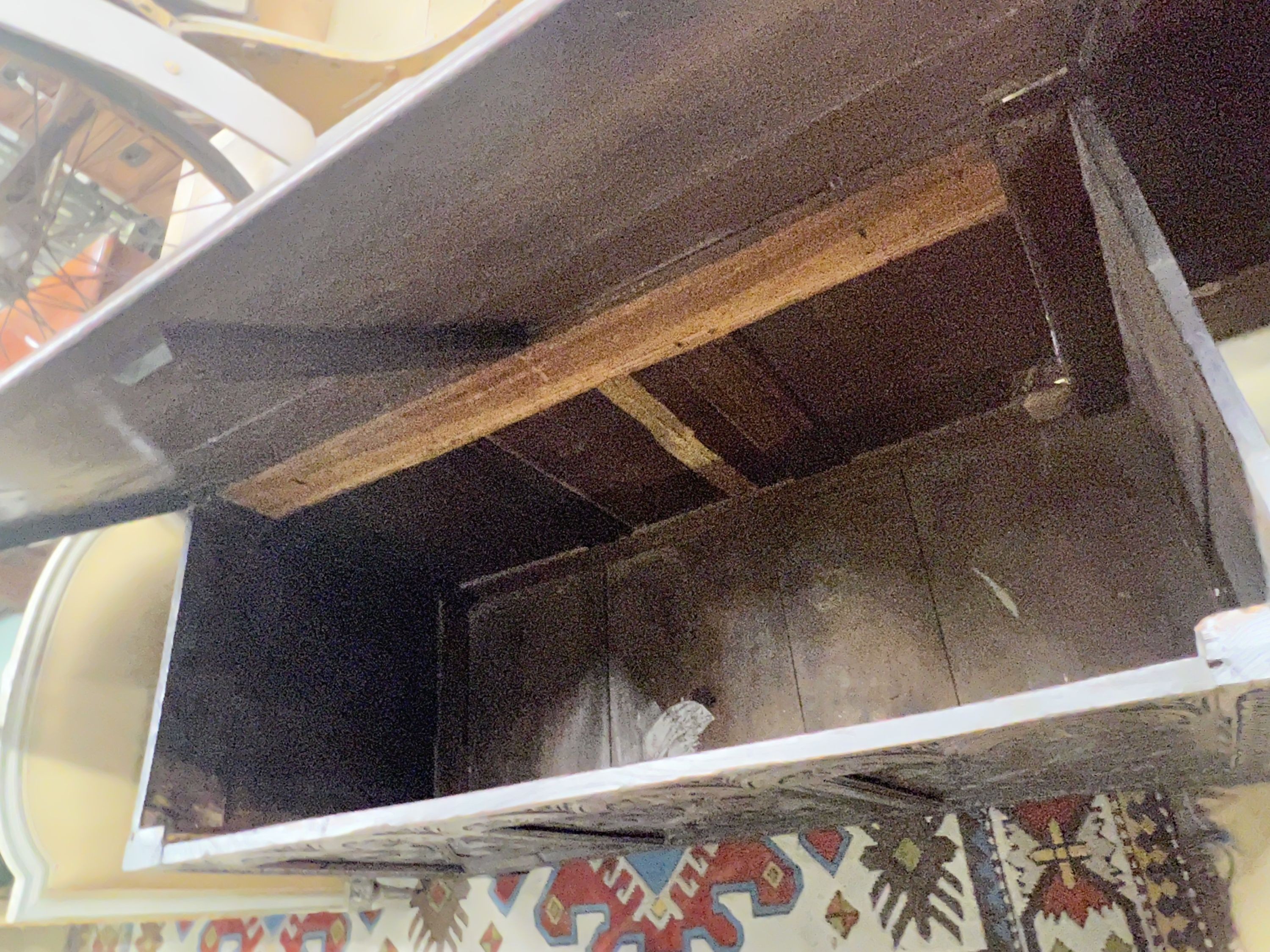 A large 18th century carved oak coffer, width 143cm depth 59cm height 77cm
